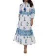 Islapayal Ascot Maxi Dress In Wildflower Blue In Multi