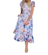 Islapayal Athena Maxi Dress In Blue Coral In Multi