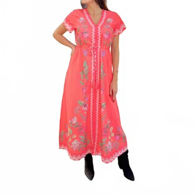 Islapayal Isla Maxi Dress In Lush Coral In Multi