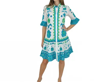 Islapayal Lisbon Mini Dress In Iznik White In Multi