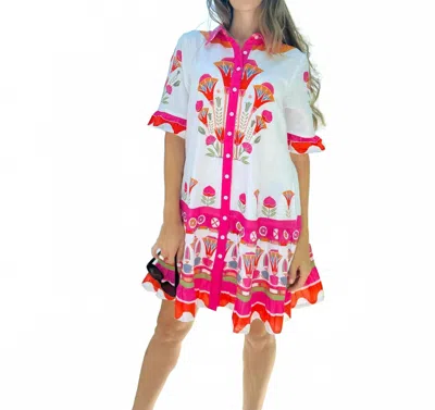 Islapayal Lisbon Mini Dress In Lotus White In Multi