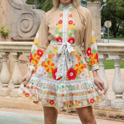 Islapayal Malta Mini Dress In Palermo Tan In Neutral