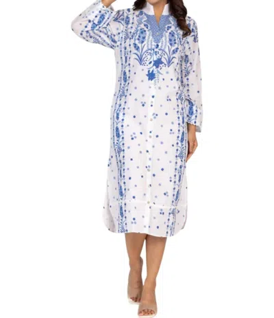 Islapayal Mykonos Midi Dress In Hyacinth Blue