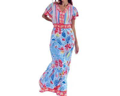 Islapayal Valencia Maxi Dress In Lily Pond In Multi