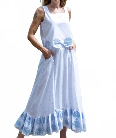 Islapayal Women's Austin Skirt In White In Blue