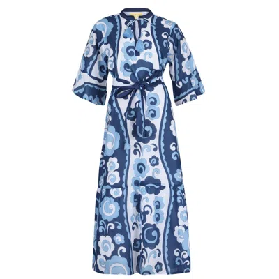Islapayal Women's Blue Ascot Maxi