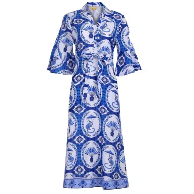 Islapayal Women's Cape Midi In Blue
