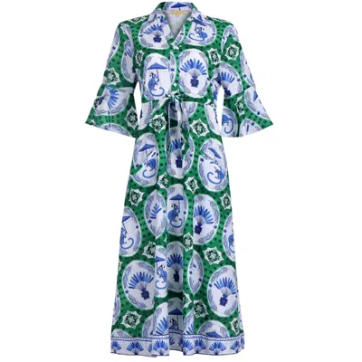 Islapayal Women's Cape Midi In Green