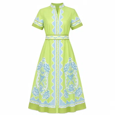 Islapayal Women's Green Sydney Shirtdress