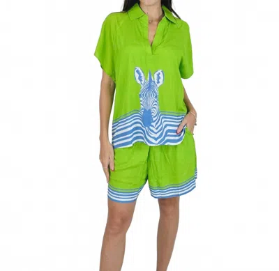 Islapayal Women's Verona Top In Zebra Lime In Multi