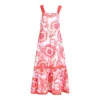 Islapayal Women's White / Red Sundress