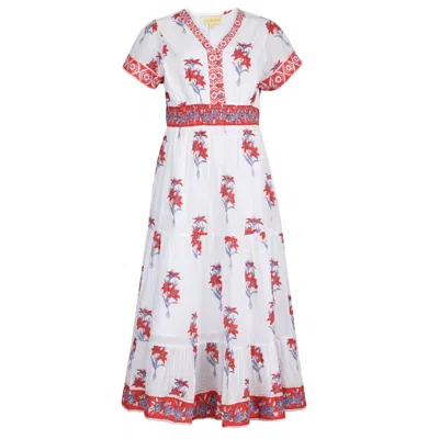 Islapayal Women's White / Red Valencia Maxi In White/red