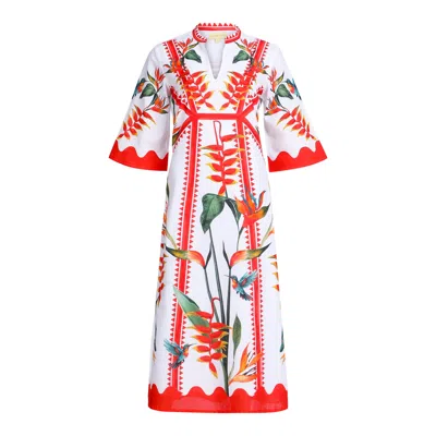 Islapayal Women's White / Yellow / Orange Belize Maxi