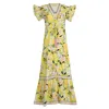 Islapayal Women's Yellow / Orange Amalfi Maxi In Yellow/orange