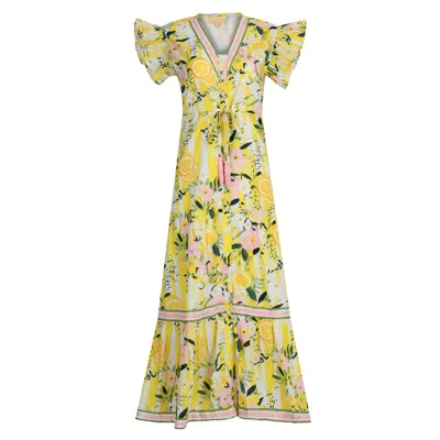 Islapayal Women's Yellow / Orange Amalfi Maxi In Yellow/orange
