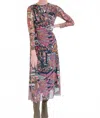 Isle By Melis Kozan Drapey Midi Dress In Pubol In Pink