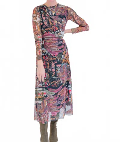 Isle By Melis Kozan Drapey Midi Dress In Pubol In Pink