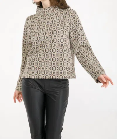 Isle By Melis Kozan Funnel Neck Top In Chandelier In Multi