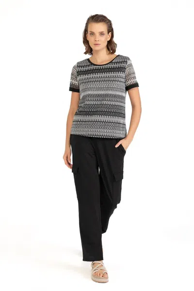 Isle By Melis Kozan Isak Straight Cargo Pants In Nero In Black