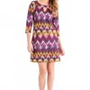 Isle By Melis Kozan Keyhole Dress In Multi In Purple
