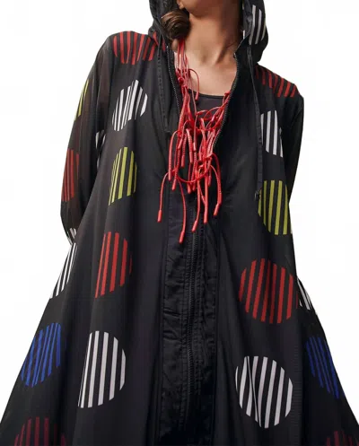 Isle By Melis Kozan Maia Universe Print Longline Jacket In Black