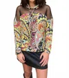 Isle By Melis Kozan Maren Top In Black Multi In Multi