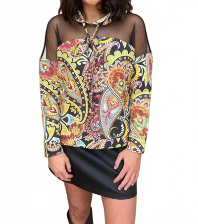Isle By Melis Kozan Maren Top In Black Multi