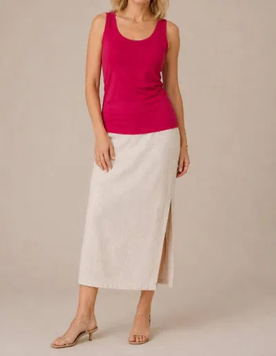 Isle By Melis Kozan Vogue Scoop Neck Sport Tank Top In Magenta In Multi