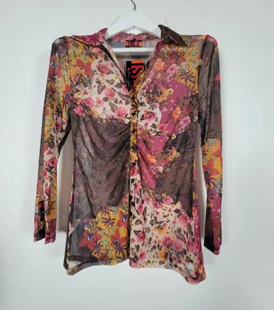 Isle By Melis Kozan Women's Mesh Long Sleeve Tee In Tintomsh In Multi