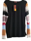 Isle By Melis Kozan Women's Mina Top In Black/multi Color In Multi