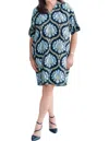 Isle Print Ruffle V-neck Dress In Multi-colored In Multi