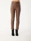 Isle Vegan Faux Leather Pants In Mocha In Brown