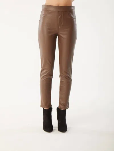 Isle Vegan Faux Leather Pants In Mocha In Multi