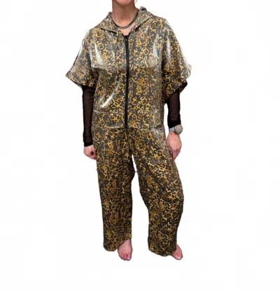 Isle Wild Shine Zip Hoodie In Leopard In Multi