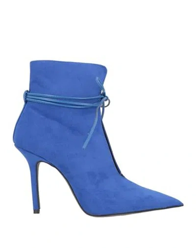 Islo Isabella Lorusso Woman Ankle Boots Bright Blue Size 11 Textile Fibers
