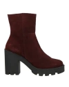 Islo Isabella Lorusso Woman Ankle Boots Burgundy Size 7 Textile Fibers In Burgundy