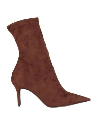 Islo Isabella Lorusso Woman Ankle Boots Dark Brown Size 10 Textile Fibers