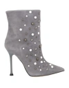 Islo Isabella Lorusso Woman Ankle Boots Grey Size 8 Leather In Grey