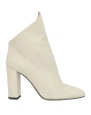 Islo Isabella Lorusso Woman Ankle Boots Ivory Size 11 Soft Leather In White