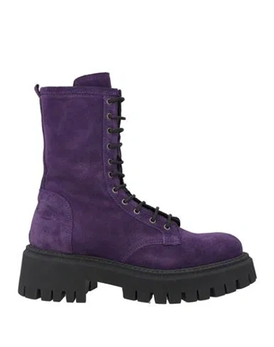 Islo Isabella Lorusso Woman Ankle Boots Purple Size 8 Leather