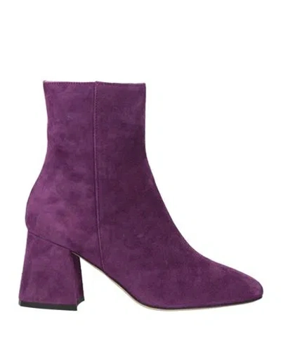 Islo Isabella Lorusso Woman Ankle Boots Purple Size 8 Leather