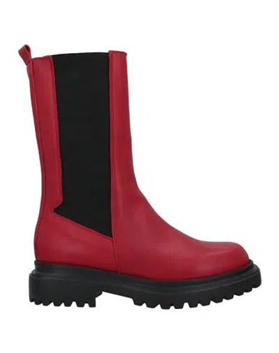 Islo Isabella Lorusso Woman Ankle Boots Pink Size 10 Soft Leather In Red