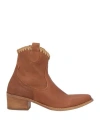 Islo Isabella Lorusso Woman Ankle Boots Tan Size 8 Leather In Brown