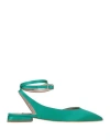 Islo Isabella Lorusso Woman Ballet Flats Emerald Green Size 10 Textile Fibers
