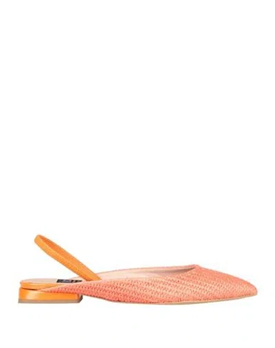 Islo Isabella Lorusso Woman Ballet Flats Orange Size 10 Synthetic Fibers