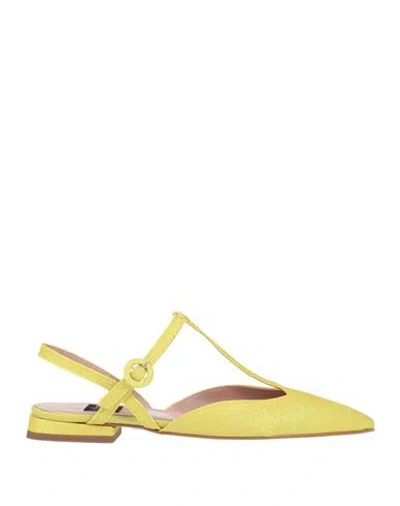 Islo Isabella Lorusso Woman Ballet Flats Yellow Size 8 Textile Fibers