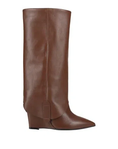 Islo Isabella Lorusso Woman Boot Brown Size 6 Calfskin In White
