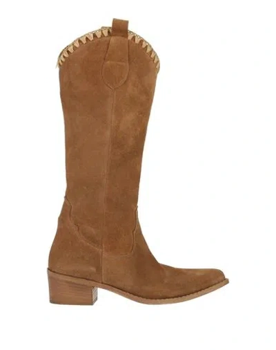 Islo Isabella Lorusso Woman Boot Camel Size 8 Leather In Beige