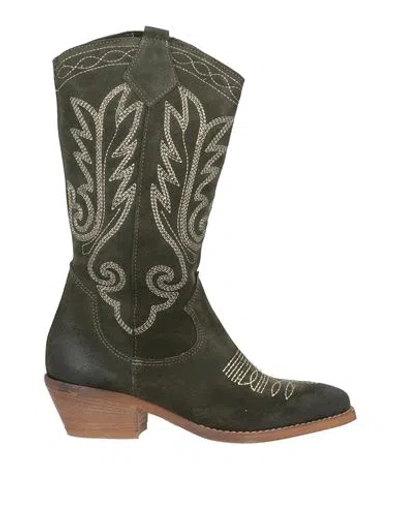 Islo Isabella Lorusso Woman Boot Military Green Size 7 Leather