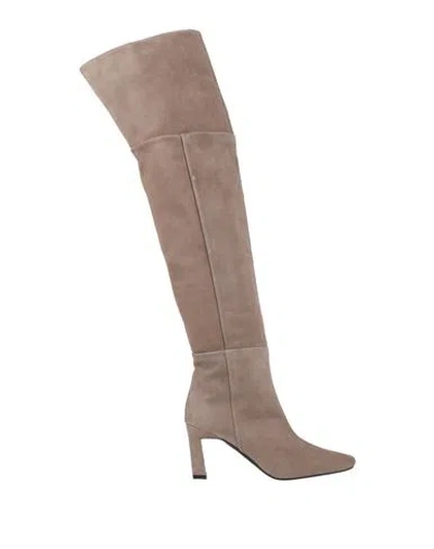 Islo Isabella Lorusso Woman Knee Boots Dove Grey Size 11 Soft Leather
